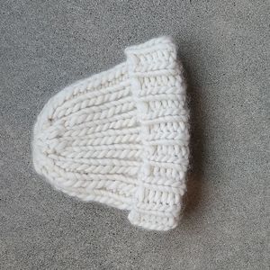 Merino wool chunky hand knit hat
